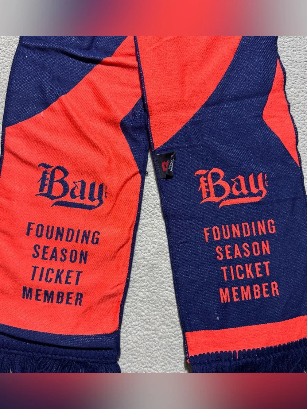 Bay FC Soccer Scarf Adult OS Inaugural Season 2024 Founding Season Ticket Member